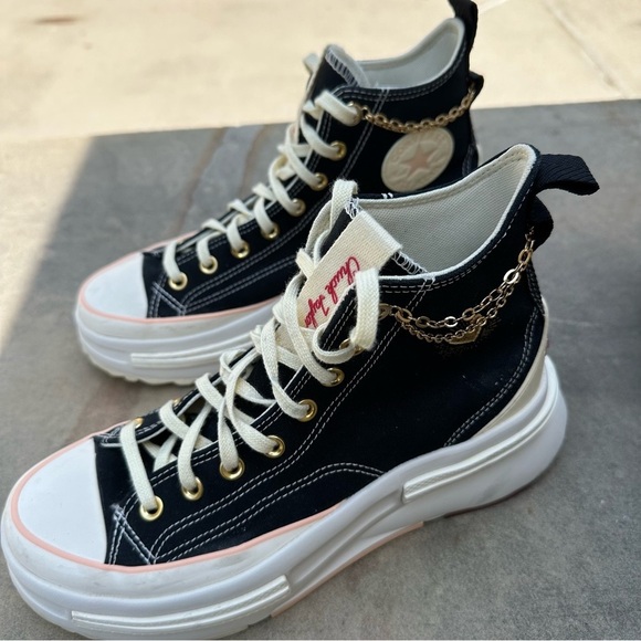 Converse Run Star Legacy CX Platform Gold Chain Heart High Top W 9.5 / M 8 VGUC - Picture 4 of 13